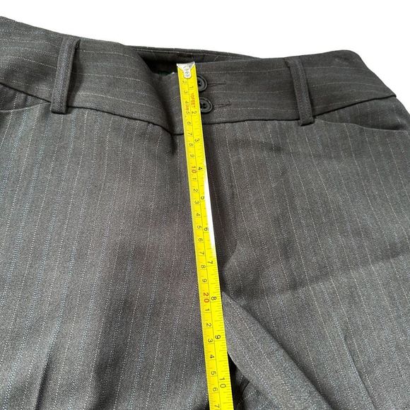 Eddie Bauer Blakely Fit Gray Pinstripe Bootcut Pants Women’s 12 NWOT Mid Rise - Picture 9 of 15
